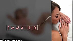 Emma Hix gets pussy fucked in sloppy threesome with choking