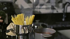 behind the scenes interview with athletic milf in interracial casting