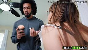 Maid honey hayes begs for more of her clients big throbbing cock