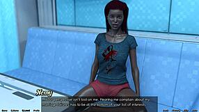 Married busty ebony is angry with me in space!