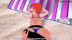 Gwen Tennyson Bikini Sex Heats Up Public Beach Scene