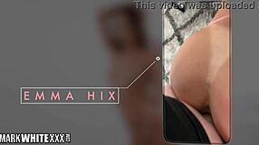 Emma Hix gets pussy fucked in sloppy threesome with choking