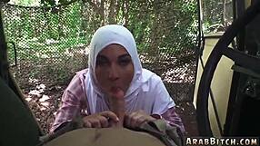 Arab army teen fucks white guy outdoor in hardcore reality blowjob