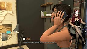 Sexy cosplayer in see-through costume plays in Croft Adventures Ep 14