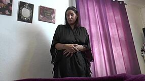 Step-son wakes with morning wood, but it's not for his step-mom's big tits