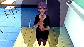 Female Teacher Masturbates To Orgasm And Squirts In 3D Hentai.