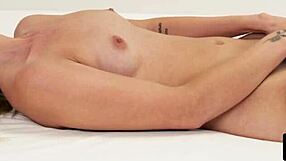 Up Close Petite 18+ Blonde Khloe Kingsley Solo Fingering Her Hairy Clit