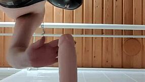 Latexi69 Riding Big Dildo In Latex