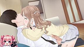 i watch the hot college girl ride and give handjob for cumshot