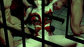 Cute Asian cosplay model says, 'This is my first gangbang with huge cocks'