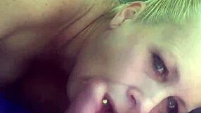 wife gives blowjob then rides husband in pov