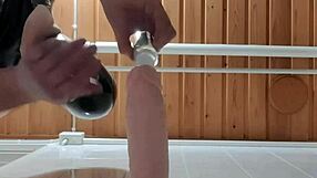 Latexi69 Riding Big Dildo In Latex