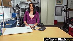 How does this Latina teen suck big black cock so well?