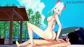 i enjoy yamato and carrot with luffy in one piece hentai