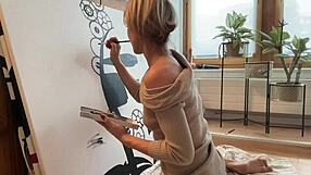 i’m just painting my studio art, but craving wild party action