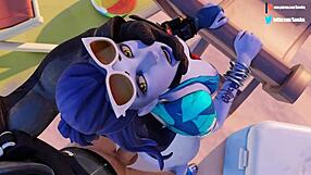 Overwatch rule34 compilation features brigitte, widowmaker, mercy, pharah, kiriko, and atomic heart in rough group scenes.