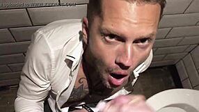 Yo, wanna watch this hot blowjob and bareback in a club toilet?