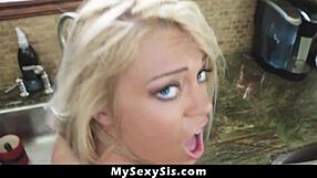 Blindfolded Stepsis Kenzie Green Discovers Bro's Bigger Cock!