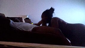 Black Babe Sucks Big Cock Sloppy with Big Tits and Ass