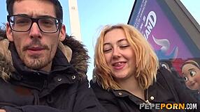 Exhibitionist couple fucks wildly in the mall