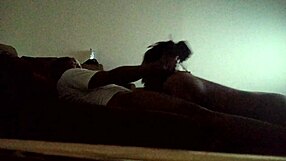 Black Babe Sucks Big Cock Sloppy with Big Tits and Ass