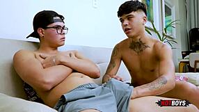 Nerd With Big Cock Fucks His Friend In Gay Encounter