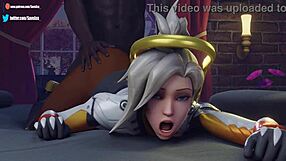 Overwatch rule34 compilation features brigitte, widowmaker, mercy, pharah, kiriko, and atomic heart in rough group scenes.