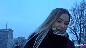 Public casting with hot fitness model leads to rough anal