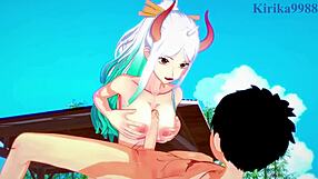i enjoy yamato and carrot with luffy in one piece hentai