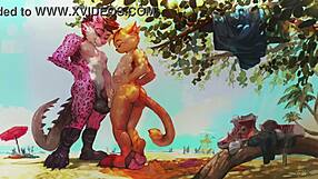 gay furry porn unfolds in wild frottage compilation scenes