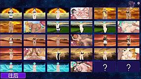 ציידת מילף 7 צדה וממלאה בספרמה מילף מאחור במשחק הנטאי אנימה מצויר.