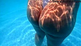 Underwater pawg 4k bold ass display in pool costumes.
