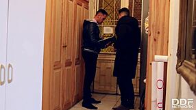 Realtor and client dominate teen 18+ Kristy Black in rough dp threesome