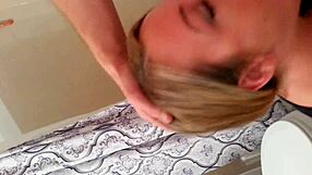 Homemade deepthroat on big cock!