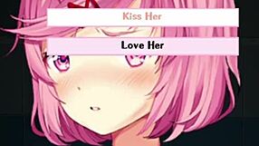 Ddlc triple trouble - natsuki dances in restroom with clothes ripped