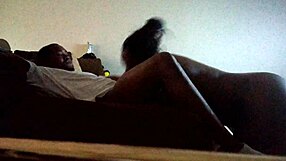 Black Babe Sucks Big Cock Sloppy with Big Tits and Ass