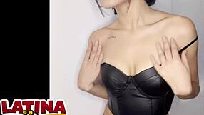 Beautiful latina teen experiences huge creampie in first porn casting