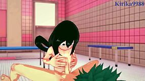 himiko toga and tsuyu asui fuck izuku midoriya!