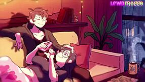 In Rainy Day Lewdfroggo, Characters Engage in Group Deepthroat and 3some