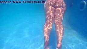 Underwater pawg 4k bold ass display in pool costumes.
