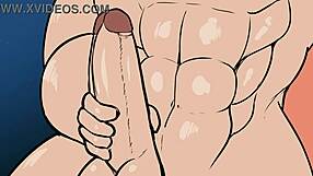 Big Lemonfont Animation Features Muscular Futanari in Action