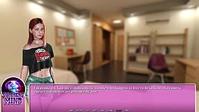Small boobed anime girl enjoys eating ramen in Summer in the city 06