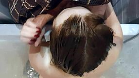 Wow, She Sucked Cock in Shower and Finished Twice with Mutual Play!