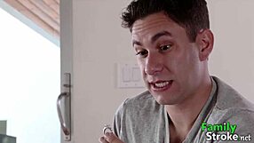 Playful stepsiblings share adorable moments in panties and stockings