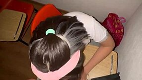 colegiala mexicana can't hold back, giving wild rides in school hd!