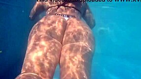 Underwater pawg 4k bold ass display in pool costumes.