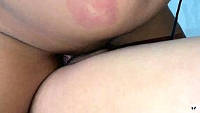 Close-up shots of intense pussy rubbing and tribbing action