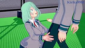 Toru Hagakure And Kaoruko Awata Fuck Izuku Midoriya Hard In My Hero Academia Hentai