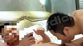 In this story, a handsome gay asian couple engages in bareback anal sex