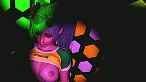 3D animated video of a Brazilian collage girl dancing in a night club
